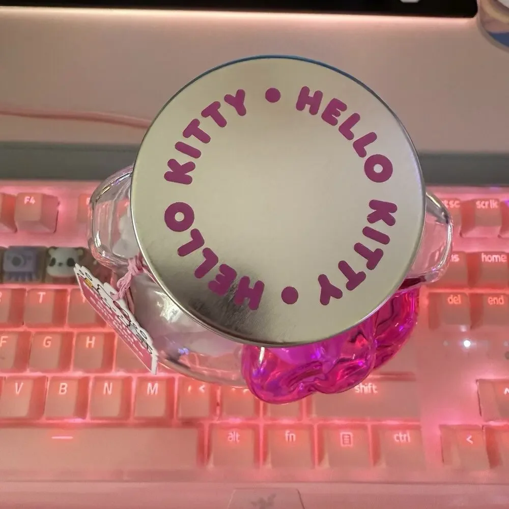 Hello Kitty Bath Bombs 10pc Glass Jar Lid Scented Strawberry 2025 Sanrio READ